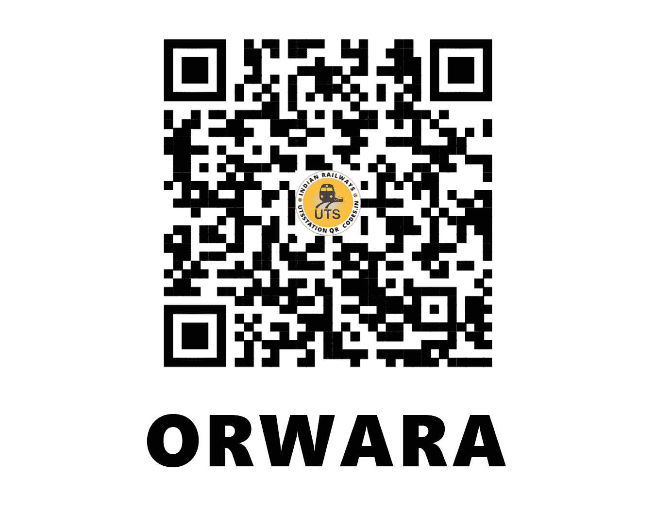UTS QR Code for ORWARA - ORW - NE (UTTAR PRADESH)